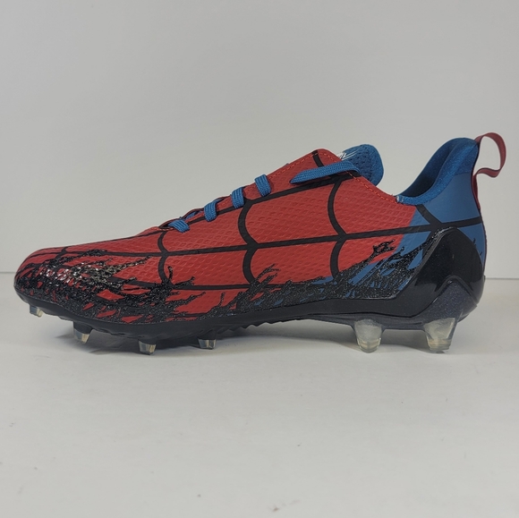 Adidas x PlayStation Adizero 12.0 SpiderMan Football Cleats Mens 8.5 IG9727 - Picture 5 of 10